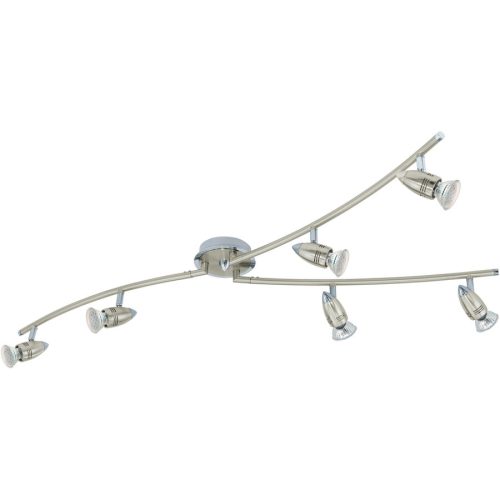 Eglo Spot Magnum-LED Grau Stahl - Farbe: Nickel matt mit Chrom - Lichtfarbe: Warmweiss - Spot