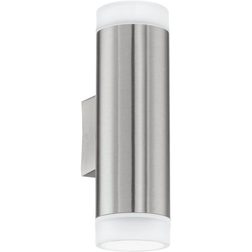 Eglo Wandlampe aussen Riga-LED Edelstahl Edelstahl 20.5 cm - Lichtfarbe: Helles Neutralweiss - Wandlampe aussen