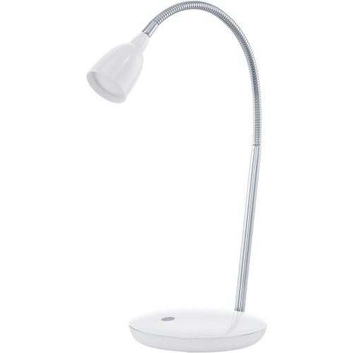 Eglo Schreibtischlampe Durengo Weiss/Grau Stahl/Kunststoff 38 cm - Farbe: weiss/chrom - LED - Lichtfarbe: Warmweiss - Material: Kunststoff/Stahl -