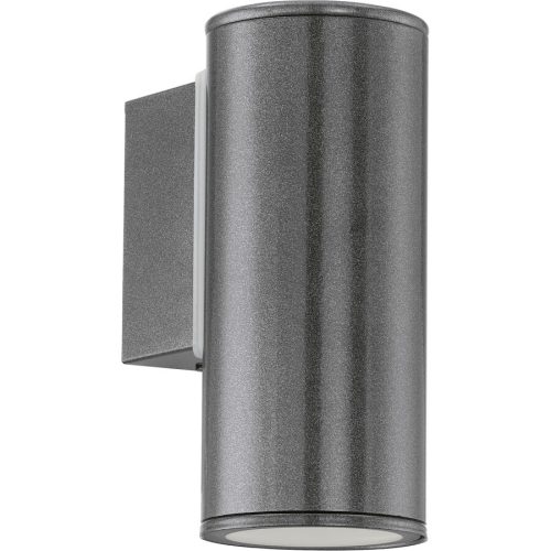 Eglo Wandlampe aussen Riga Grau Stahl verzinkt 15 cm - Farbe: anthrazit - Wandlampe aussen