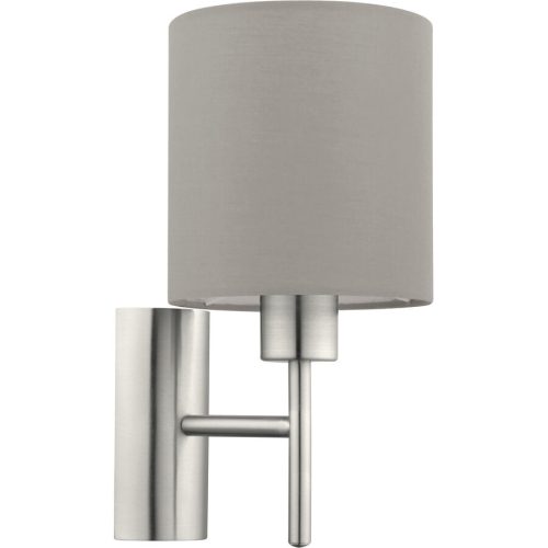 Eglo Wandlampe Pasteri Grau Stahl 30.5 cm - Farbe: Nickel matt - Wandlampe