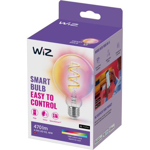 WIZ, WiZ 8720169072190 LED EEK G (A - G) E27 6.3 W = 40 W (B x H x T) 142 x 142 x 95 mm 1 St.