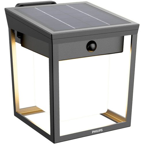 Philips LED, Philips LED Blaise 929004631501 Solar-Außenwandleuchte mit Bewegungsmelder LED 1.5 W Anthrazit