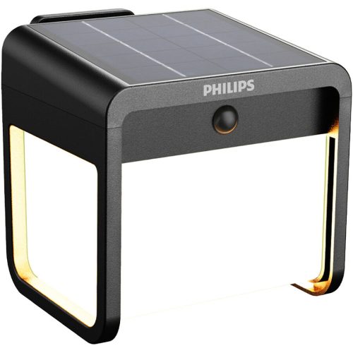 Solarlampe Philips Schwarz Kunststoff 13.2 cm 13.2 cm - LED - Lichtfarbe: Warmweiss - Solarlampe- LED Energiesparlampe