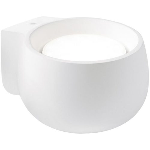 Wandlampe Mysia Weiss Gips 12 cm 7.5 cm - LED - Lichtfarbe: Warmweiss - Wandlampe- LED Energiesparlampe
