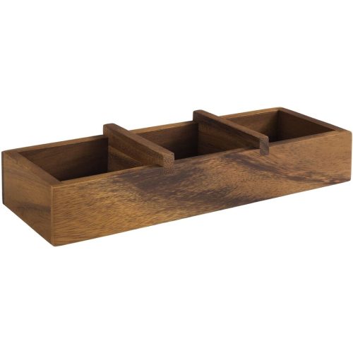 APS Behälter Table Braun Holz 23.5 cm 8.5 cm - Material: Akazie - Behälter