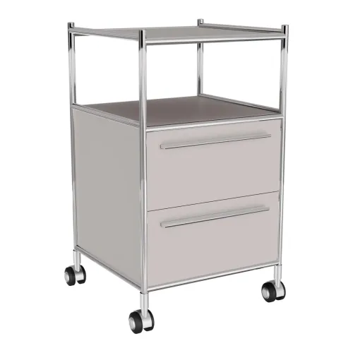 LIVIQUE, Cubo Braun/Grau Metall - Farbe: taupe - Rollcontainer
