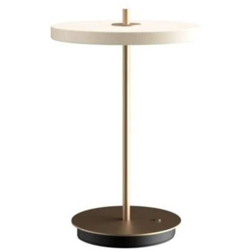 UMAGE Tischlampe Asteria Weiss/Gold Aluminium/Stahl 20 cm 20 cm - Farbe: messing/weiss - LED - Lichtfarbe: Warmweiss - Tischlampe- LED