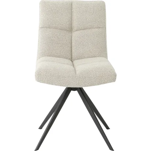 LIVIQUE, Stuhl Darvid Beige Metall/Polyester 48.5 cm - Material: Polyester/Metall - Stuhl