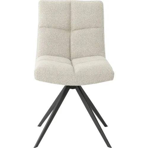 Stuhl Darvid Beige Metall/Polyester 48.5 cm - Material: Polyester/Metall - Stuhl