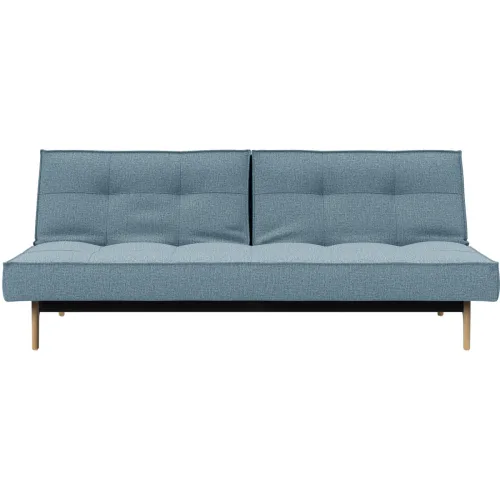 LIVIQUE, Bettsofa Split Blau Stoff 210 cm 96 cm Ausklappbar - Farbe: hellblau - Bettsofa