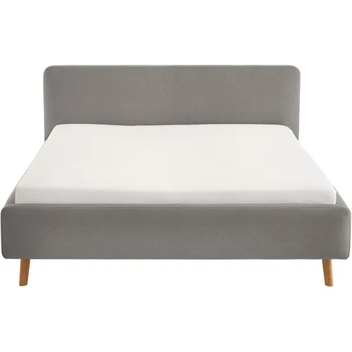Bett Senja Stoff 180 x 200 cm - Farbe: Ash - Bett