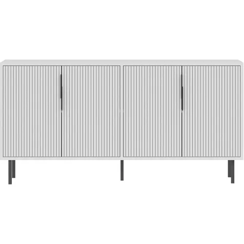 LIVIQUE, Sideboard Georis Weiss Holz 150 cm 75 cm - Material: Holzwerkstoff - Sideboard
