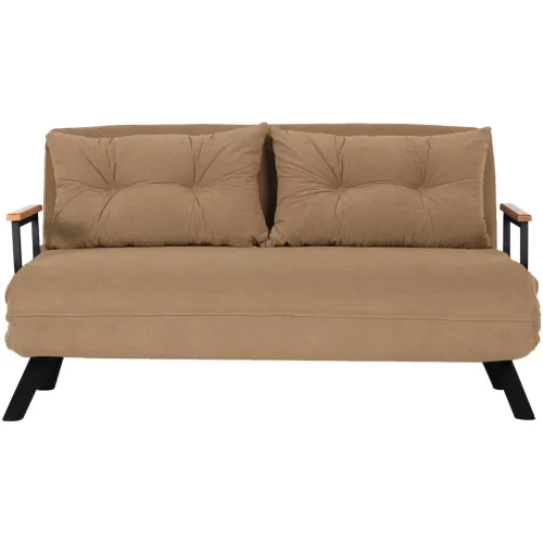 LIVIQUE, Bettsofa Foldbar Braun Polyester 133 cm 50 cm - Farbe: Hellbraun - Bettsofa