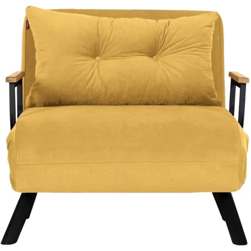 LIVIQUE, Sessel Foldbar Gelb Polyester 78 cm 60 cm Ausziehbar - Sessel