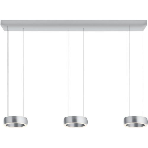 Designer-Pendellampe Bankamp Orbit aluminium matt 3-flammig dimmbar - LED - Lichtfarbe: Extra warmweiss - Material: Aluminium/Stahl -