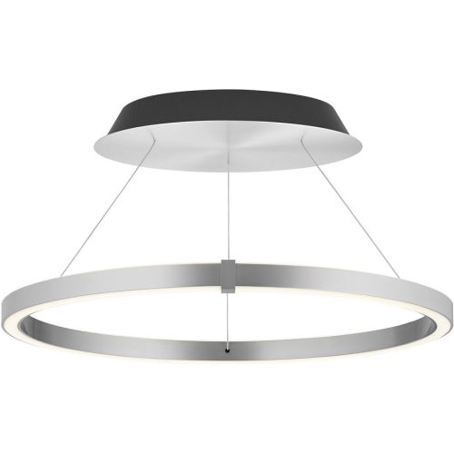 Designer-Pendellampe Bankamp Line aluminium matt 63 cm mit Fernbedienung - LED - Lichtfarbe: Extra warmweiss - Material: Aluminium/Stahl -