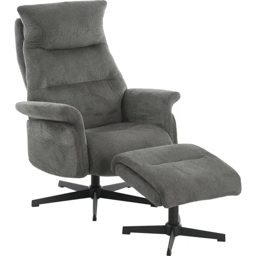 LIVIQUE, Heidi Grau - Farbe: Dunkelgrau - Material: Mikrofaser - Relaxsessel