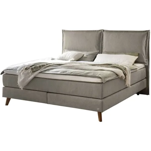 Hasena Boxspringbett Ricarda Grau Stoff 200 x 200 cm - Farbe: Grey - Boxspringbett