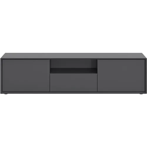 Lowboard Sleek Grau Holz 179 cm 45 cm - Farbe: anthrazit - Material: MDF - Lowboard