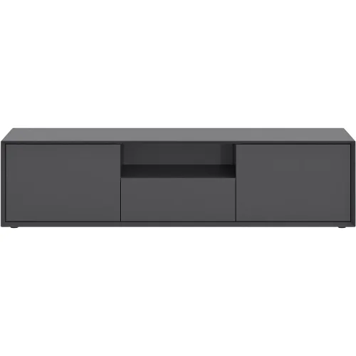LIVIQUE, Lowboard Sleek Grau Holz 179 cm 45 cm - Farbe: anthrazit - Material: MDF - Lowboard
