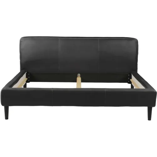 Bett Bly Schwarz Leder 200 x 210 cm - Bett
