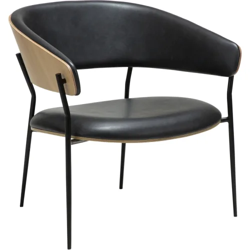 DAN-FORM, DAN-FORM Sessel Crib Schwarz Kunstleder 75 cm 70.5 cm - Sessel