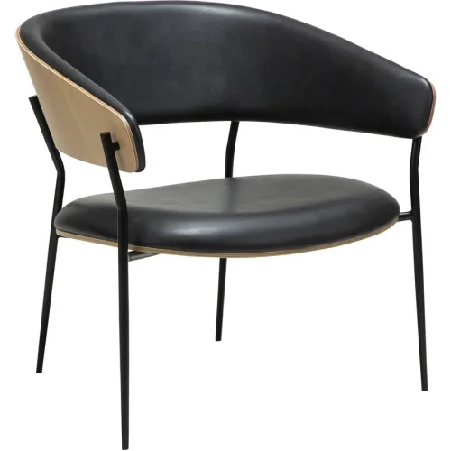 DAN-FORM Sessel Crib Schwarz Kunstleder 75 cm 70.5 cm - Sessel
