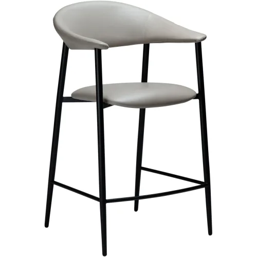DAN-FORM, DAN-FORM Barhocker 2er-Set Rover Grau Kunstleder 60 cm 98 cm - Farbe: Grey - Barhocker 2er-Set
