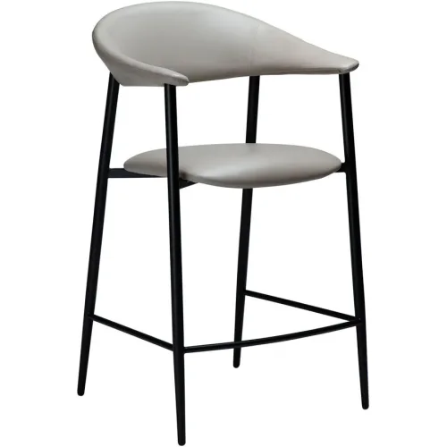 DAN-FORM Barhocker 2er-Set Rover Grau Kunstleder 60 cm 98 cm - Farbe: Grey - Barhocker 2er-Set