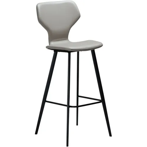 DAN-FORM Barhocker 2er-Set S.I.T Grau/Schwarz Kunstleder 45 cm 110 cm - Barhocker 2er-Set