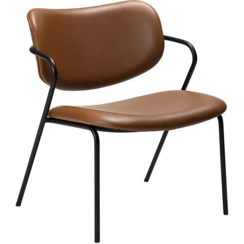 DAN-FORM Sessel Zed Braun/Schwarz Kunstleder 63 cm 67 cm - Sessel