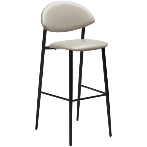 DAN-FORM, DAN-FORM Barhocker 2er-Set Tush Grau/Schwarz Kunstleder 51 cm 107 cm - Barhocker 2er-Set