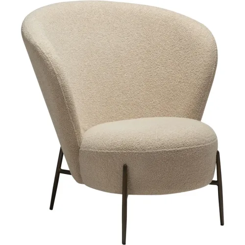 DAN-FORM Sessel Orbit Gold/Beige Stoff 84.5 cm 82 cm - Farbe: creme/gold - Sessel