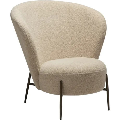 DAN-FORM, DAN-FORM Sessel Orbit Gold/Beige Stoff 84.5 cm 82 cm - Farbe: creme/gold - Sessel