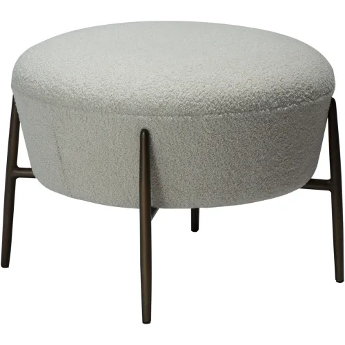 DAN-FORM, DAN-FORM Fusshocker Orbit Grau Stoff 55 cm 42.5 cm - Material: Recycled Polyester Stoff - Fusshocker