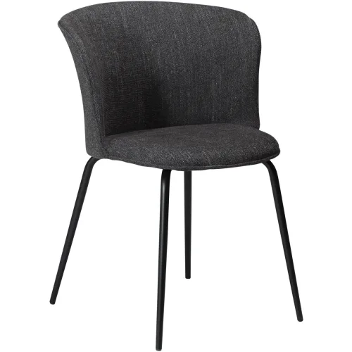 DAN-FORM, DAN-FORM Stuhl 2er-Set Eden Schwarz Stoff 58 cm - Farbe: Black - Stuhl 2er-Set