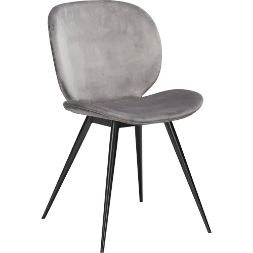 DAN-FORM, DAN-FORM Stuhl 2er-Set Cloud Grau Samt 50 cm - Farbe: Grey - Stuhl 2er-Set