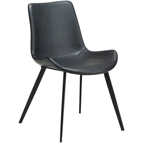 DAN-FORM, DAN-FORM Stuhl 2er-Set Hype Schwarz Kunstleder 51 cm - Stuhl 2er-Set