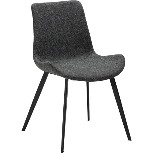 DAN-FORM, DAN-FORM Stuhl 2er-Set Hype Grau Stoff 51 cm - Farbe: Grey - Stuhl 2er-Set