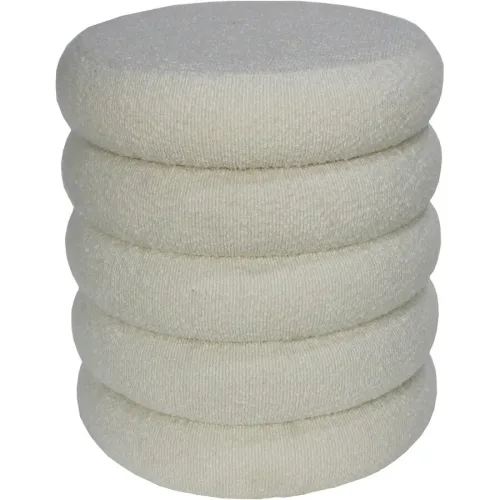 Hocker June Beige Polyester 36.5 cm 36.5 cm - Hocker