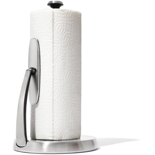 Papierrollenhalter Oxo Silber Edelstahl 17.5 cm - Papierrollenhalter