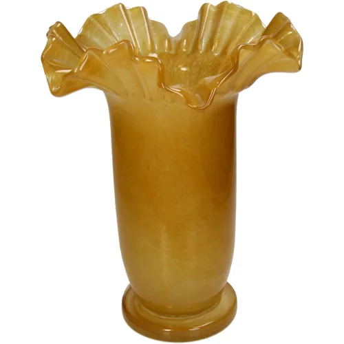 LIVIQUE, Vase Myko Braun Glas 35 cm - Farbe: ocker - Vase