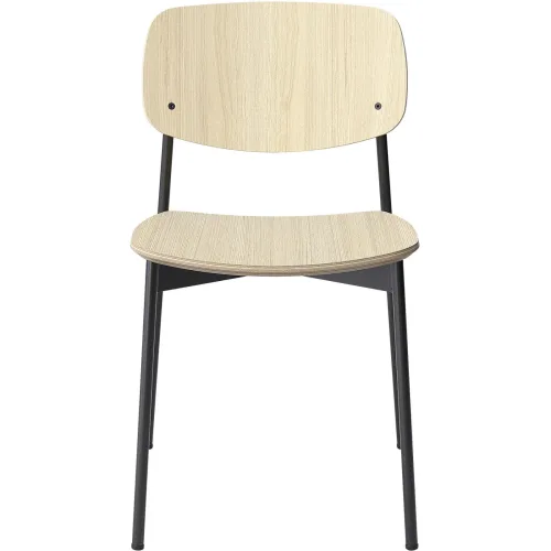 LIVIQUE, Stuhl Kasper Beige Holz 50 cm - Farbe: natur - Material: Eiche - Stuhl