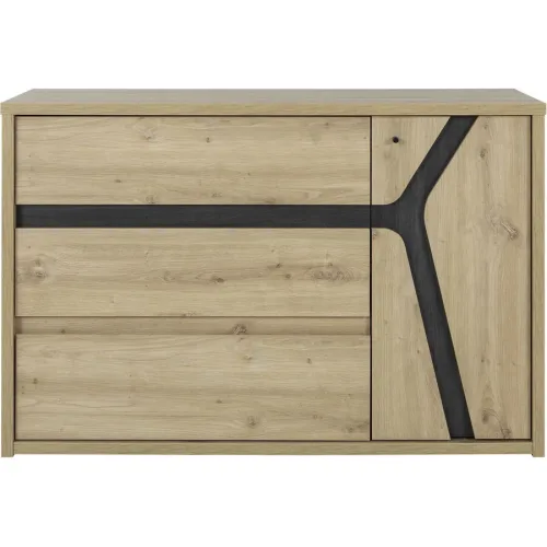 Kommode Alana Braun Holz 47 cm 117 cm - Farbe: eiche - Material: Holzwerkstoff - Kommode