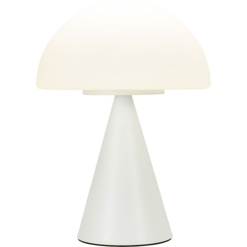 Tischlampe Corana Weiss Glas/Metall 20 cm 27 cm - LED - Lichtfarbe: Extra warmweiss - Helles Neutralweiss - Material: Metall/Glas - Tischlampe- LED