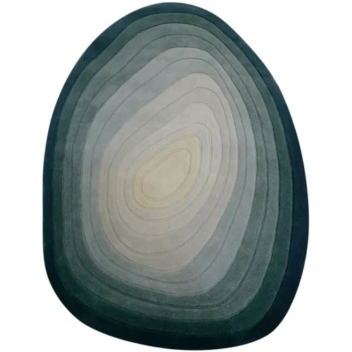LIVIQUE, Teppich Moos Cyan Wolle 200 cm 290 cm - Farbe: teal - Teppich