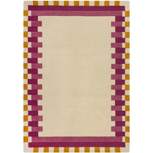 LIVIQUE, Teppich Skandy Braun/Rosa Wolle 200 cm 290 cm - Teppich