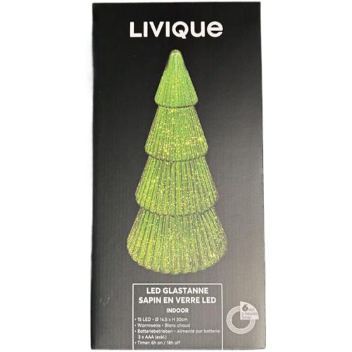 Weihnachtsbeleuchtung Lume Grün Glas/Kupfer 14.5 cm - LED - Lichtfarbe: Warmweiss - Material: Kupfer/Glas - Weihnachtsbeleuchtung