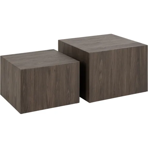 LIVIQUE, Salontisch Dice Braun MDF 58 cm - Farbe: Aschbraun - Salontisch
